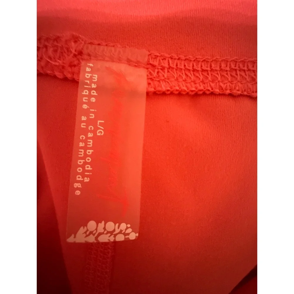 Free People FP Movement Never Better Bike Shorts Coral Red L 5